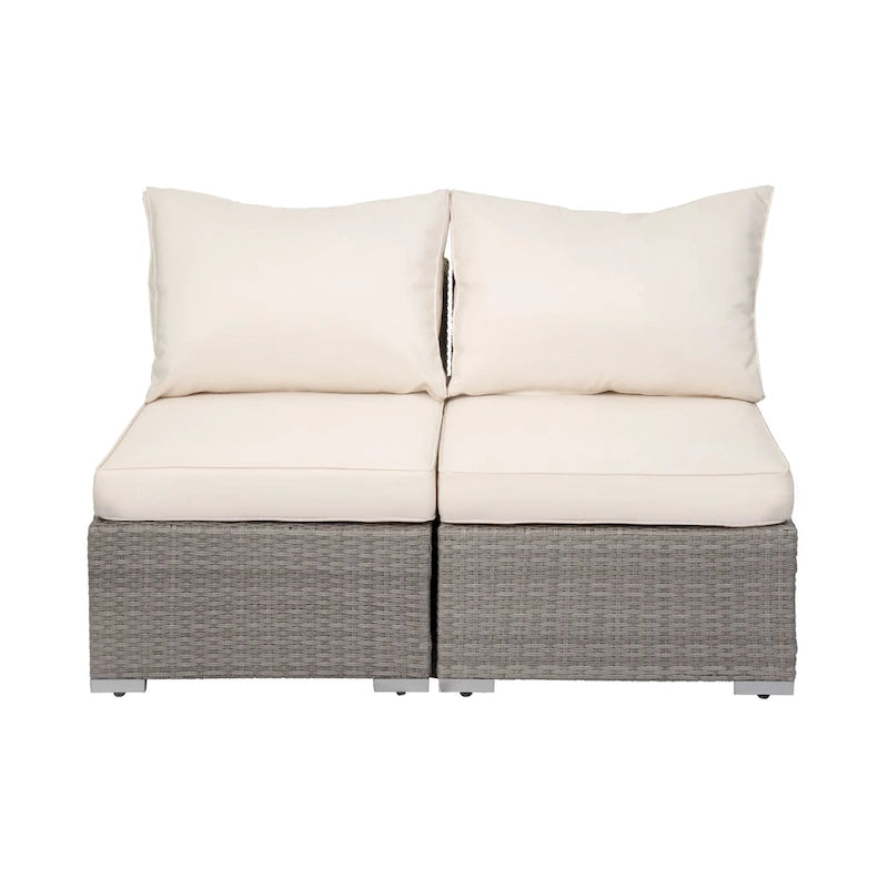 Chaises de jardin larges matelassées Luxton 64 avec table basse