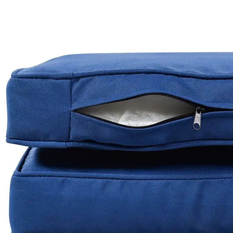 Lit de repos rectangulaire pour terrasse extérieure avec auvent rétractable et coussins