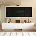 Meuble TV extensible rétractable pour centre de divertissement en tissu stretch