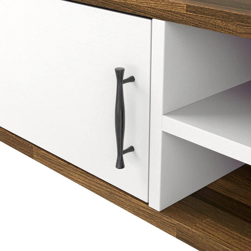 Meuble TV flottant Denhour DH BASIC Mid-Century Modern à 4 étagères de 71 pouces