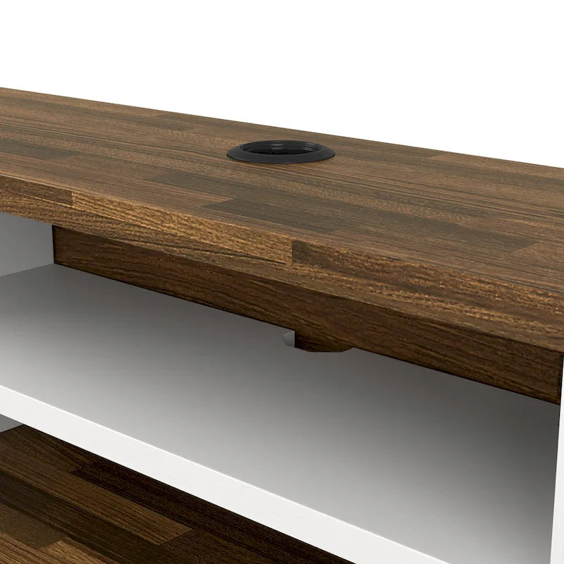 Meuble TV flottant Denhour DH BASIC Mid-Century Modern à 4 étagères de 71 pouces