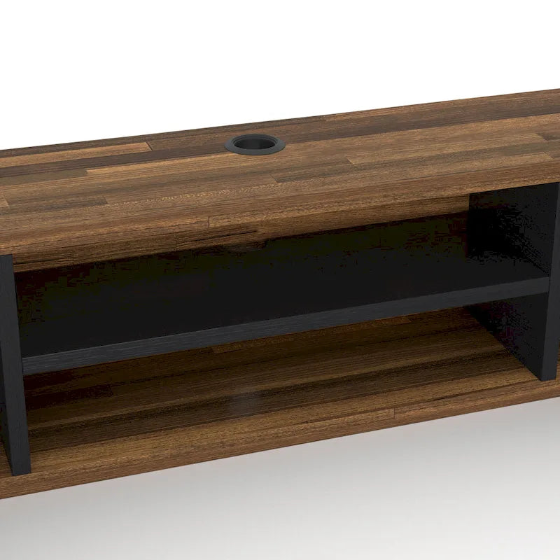 Meuble TV flottant Denhour DH BASIC Mid-Century Modern à 4 étagères de 71 pouces
