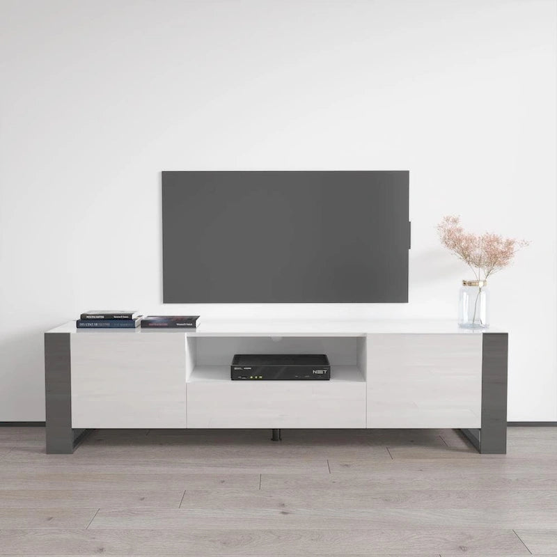 Meuble TV Woody 71 moderne tout brillant