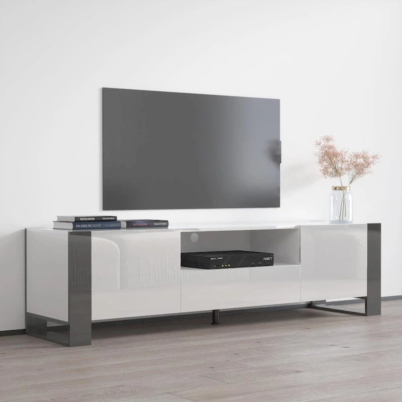Meuble TV Woody 71 moderne tout brillant