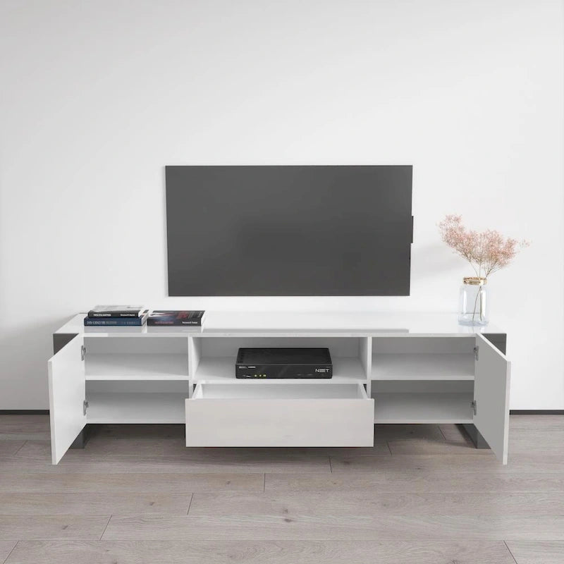 Meuble TV Woody 71 moderne tout brillant