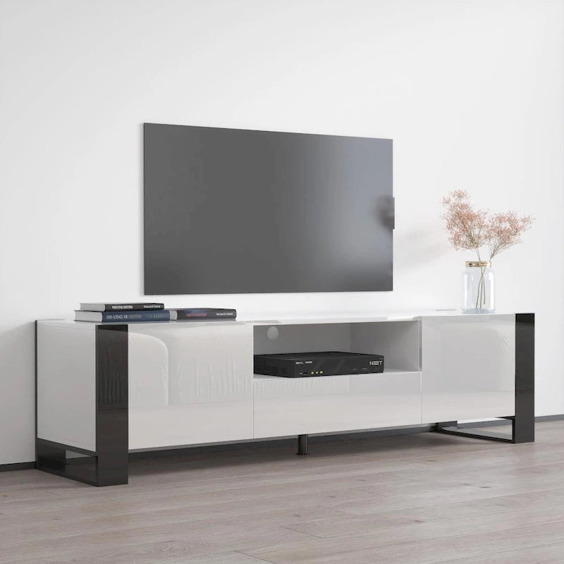 Meuble TV Woody 71 moderne tout brillant