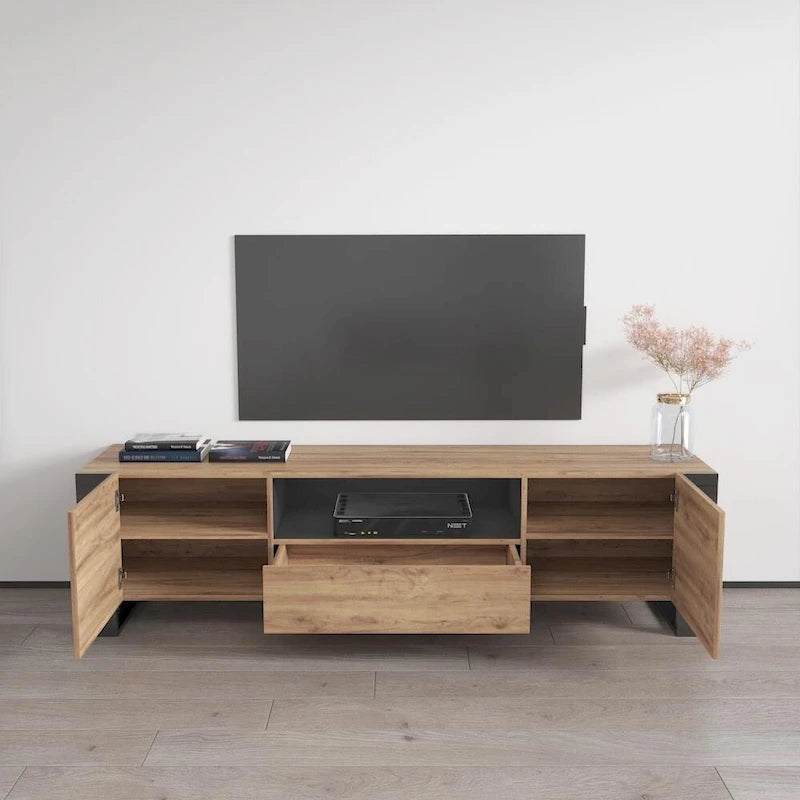 Meuble TV Woody 71 moderne tout brillant