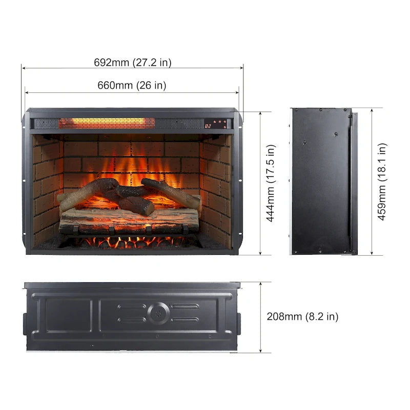 60 in. Electric Fireplace TV Stand Entertainment Center w/Door Sensor