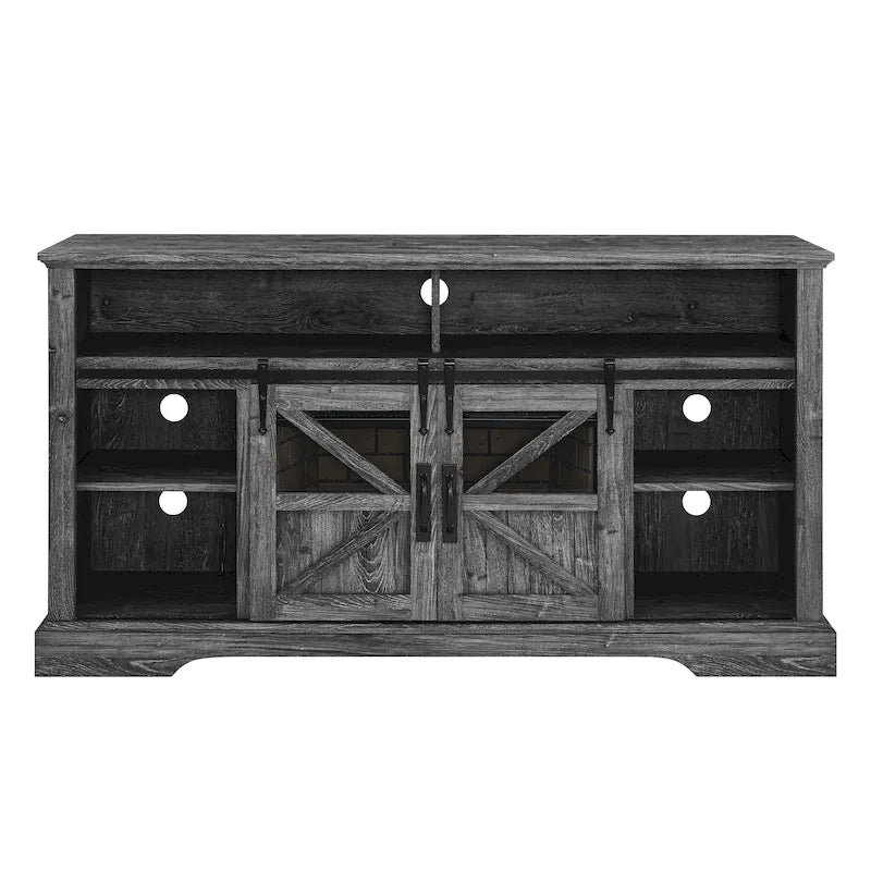 60 in. Electric Fireplace TV Stand Entertainment Center w/Door Sensor
