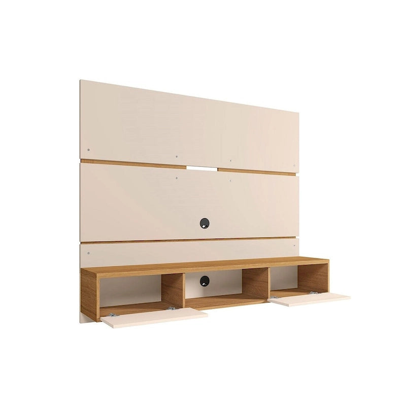 Meuble de divertissement flottant de salon Vernon Mid-Century Modern en bois de 160 cm