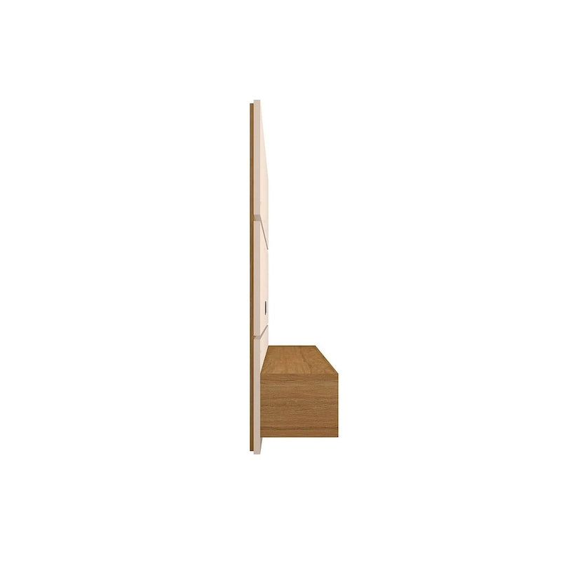 Meuble de divertissement flottant de salon Vernon Mid-Century Modern en bois de 160 cm