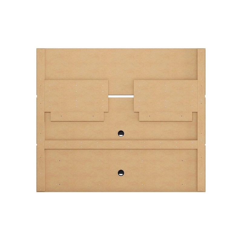 Meuble de divertissement flottant de salon Vernon Mid-Century Modern en bois de 160 cm