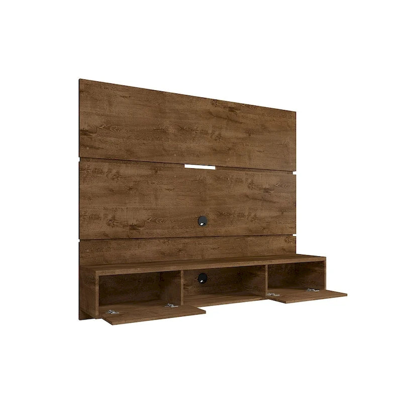 Meuble de divertissement flottant de salon Vernon Mid-Century Modern en bois de 160 cm