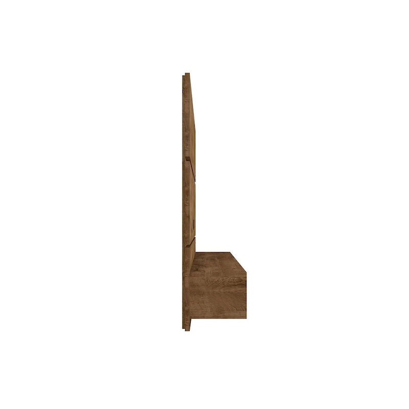 Meuble de divertissement flottant de salon Vernon Mid-Century Modern en bois de 160 cm