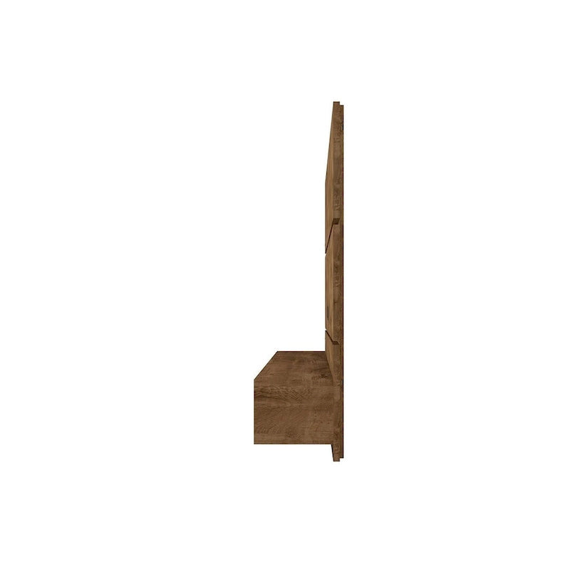 Meuble de divertissement flottant de salon Vernon Mid-Century Modern en bois de 160 cm