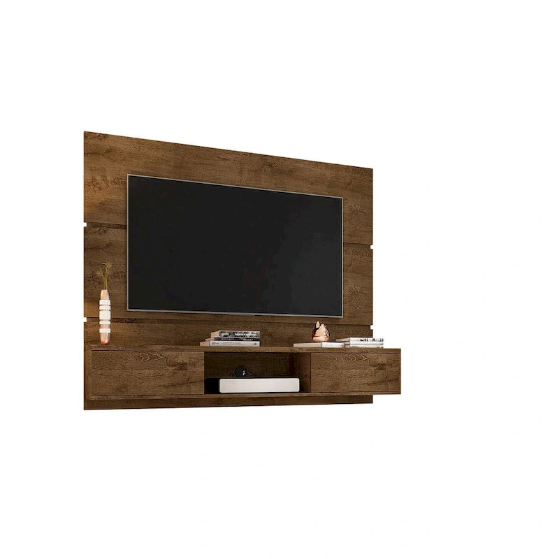 Meuble de divertissement flottant de salon Vernon Mid-Century Modern en bois de 160 cm
