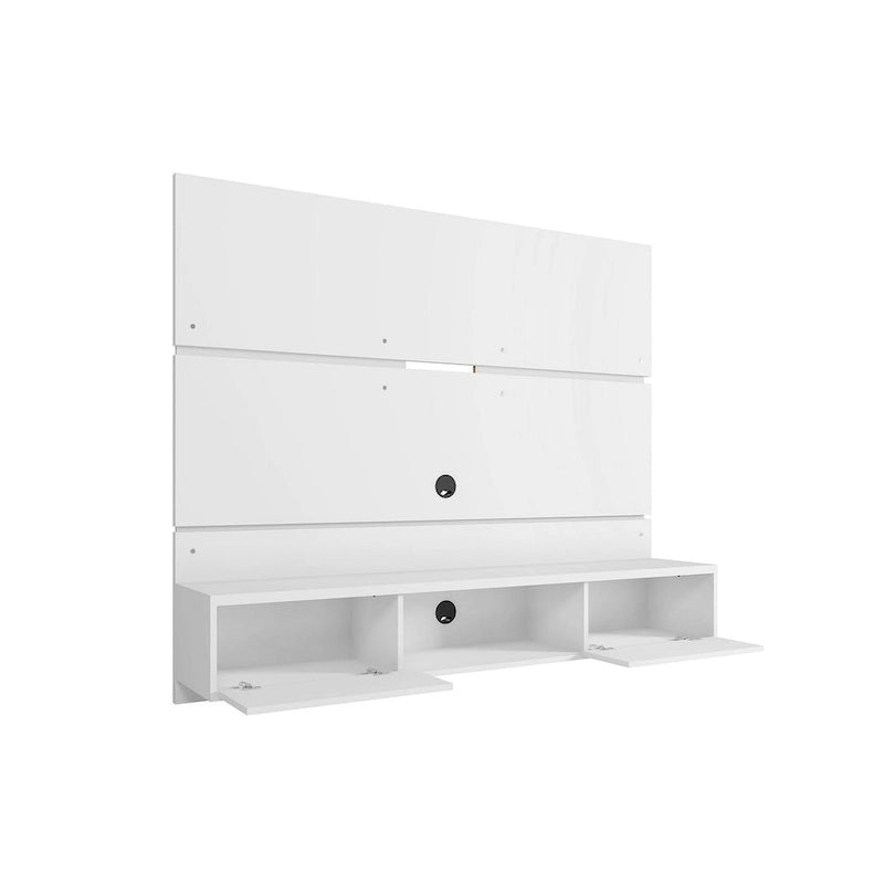Meuble de divertissement flottant de salon Vernon Mid-Century Modern en bois de 160 cm