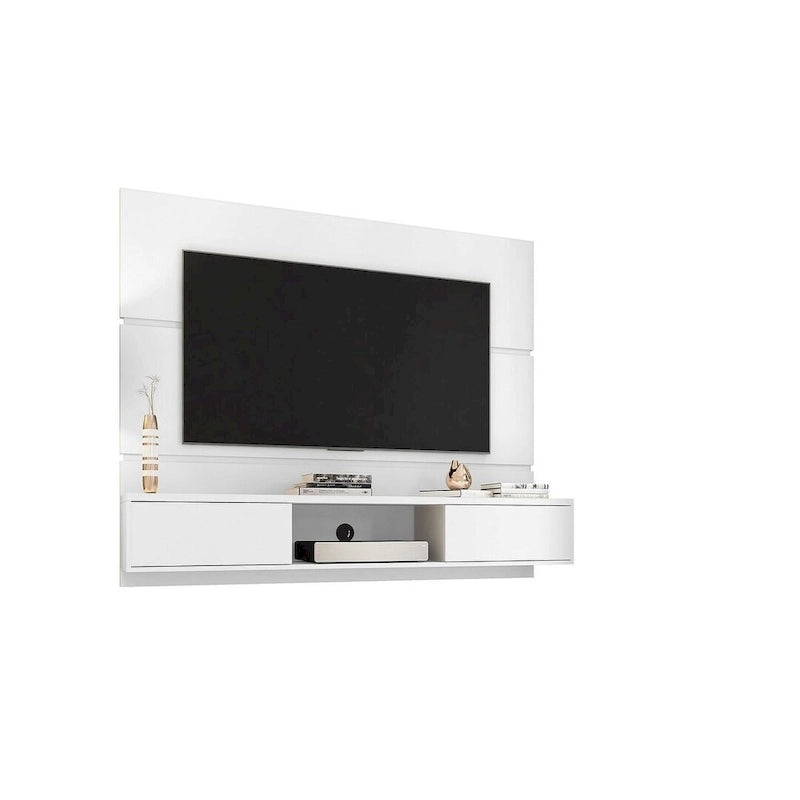 Meuble de divertissement flottant de salon Vernon Mid-Century Modern en bois de 160 cm