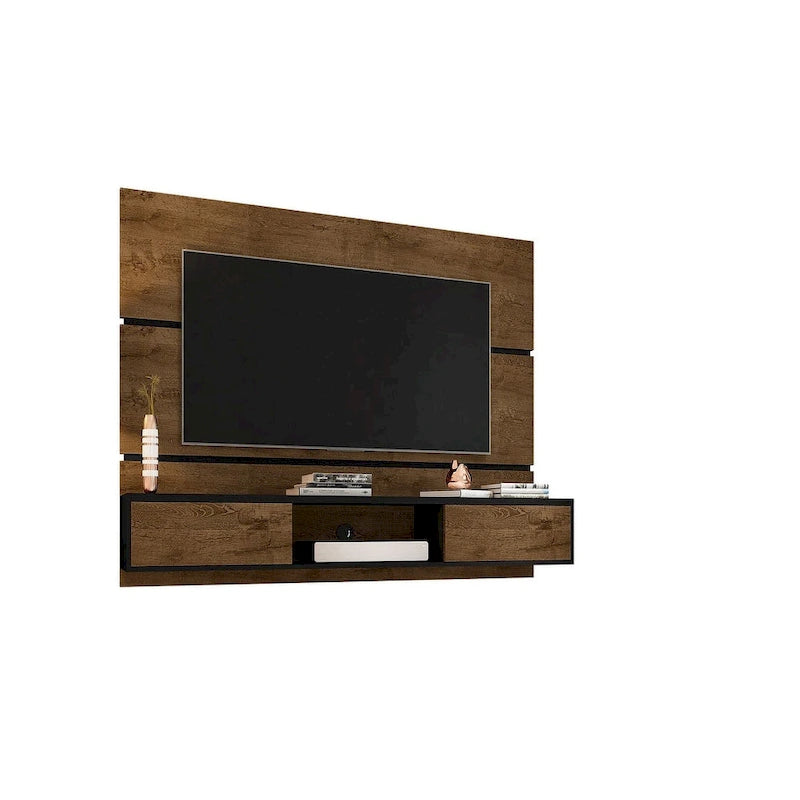 Meuble de divertissement flottant de salon Vernon Mid-Century Modern en bois de 160 cm