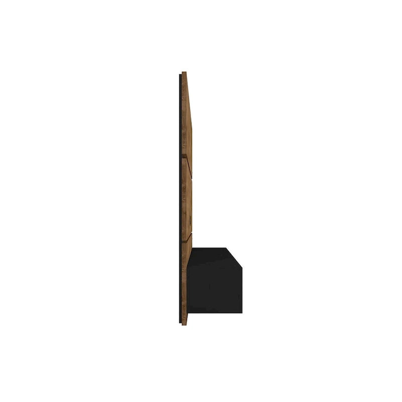 Meuble de divertissement flottant de salon Vernon Mid-Century Modern en bois de 160 cm