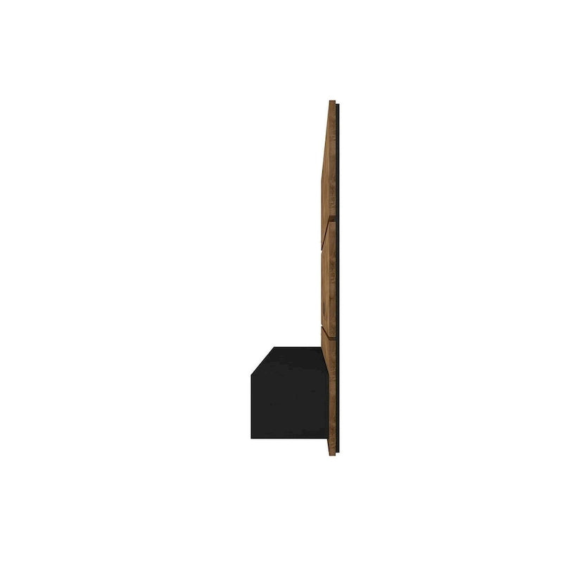 Meuble de divertissement flottant de salon Vernon Mid-Century Modern en bois de 160 cm