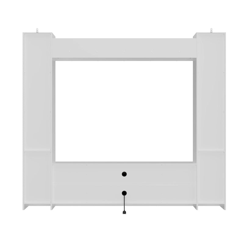 Meuble TV avec cheminée encastrable – Meuble multimédia élégant