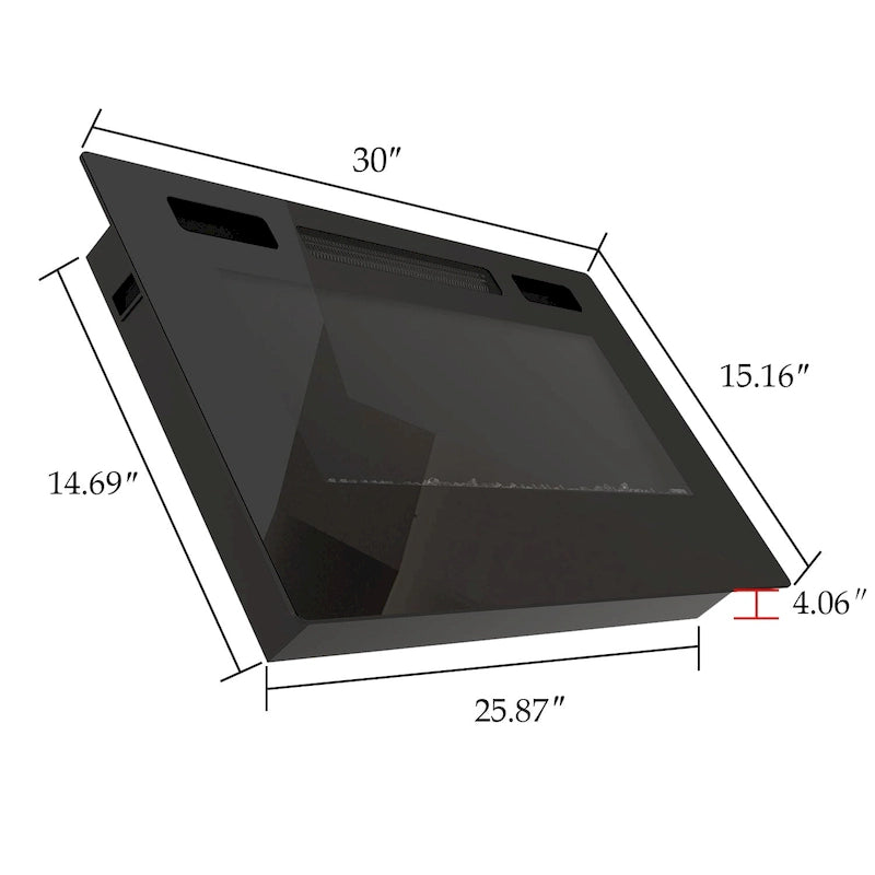 Meuble TV avec cheminée encastrable – Meuble multimédia élégant