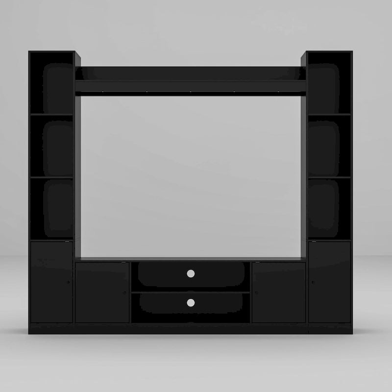Meuble TV avec cheminée encastrable – Meuble multimédia élégant