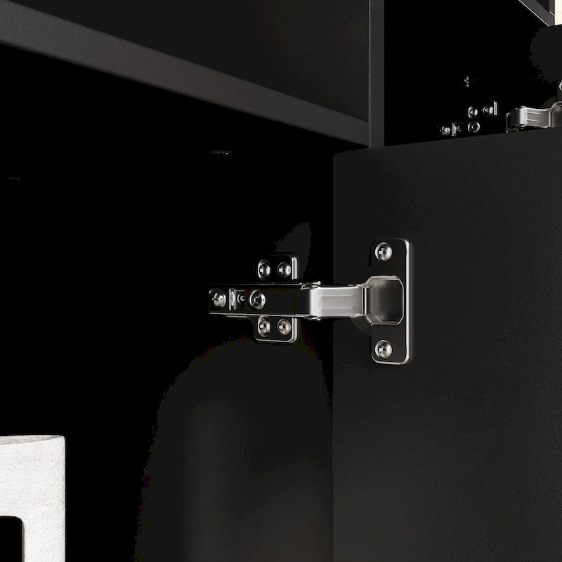 Meuble TV avec cheminée encastrable – Meuble multimédia élégant
