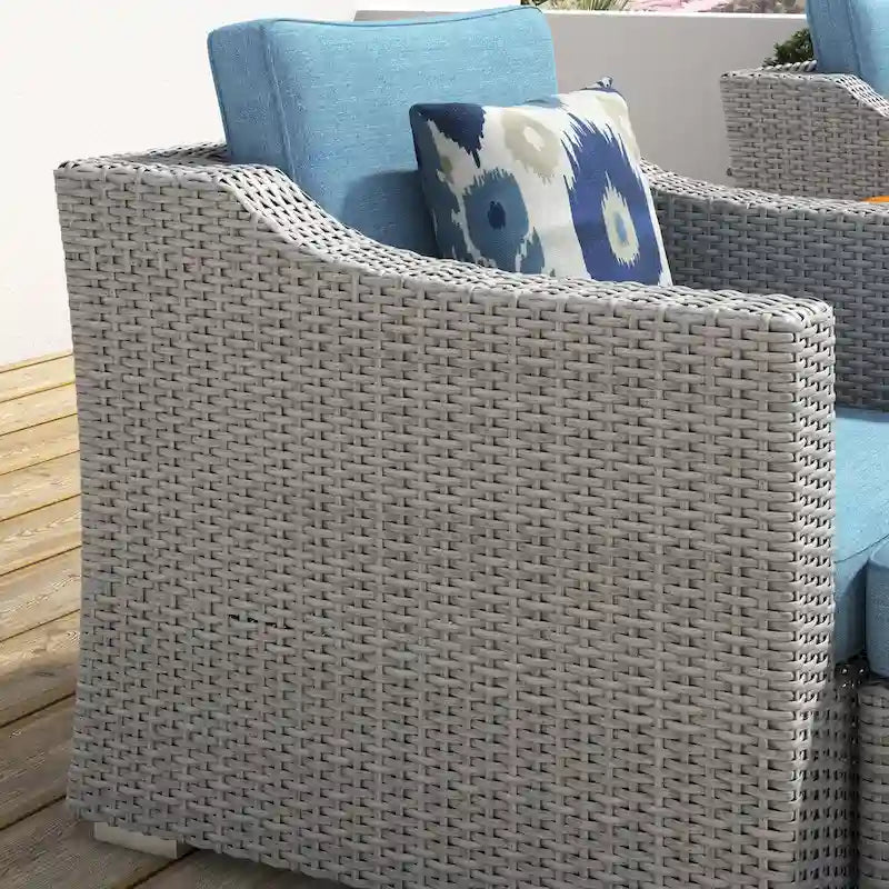 Corvus Martinka Outdoor 5-piece Grey Wicker Furniture Set
