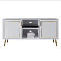 Meuble TV console CraftPorch élégant, moderne, pieds en métal doré