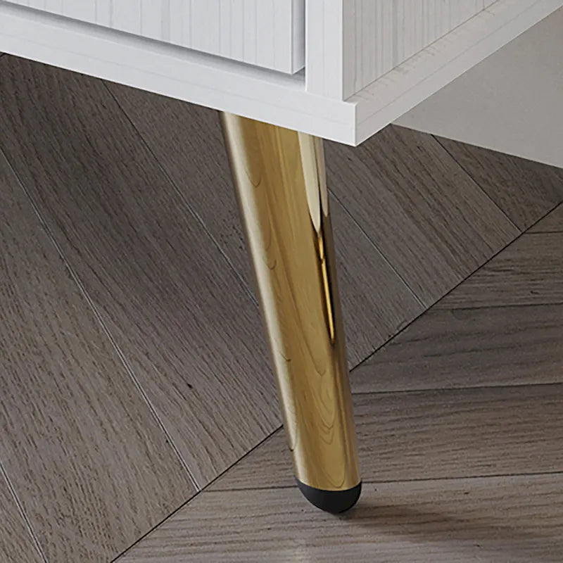 Meuble TV console CraftPorch élégant, moderne, pieds en métal doré