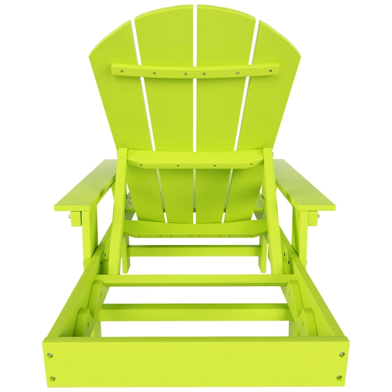 Polytrends Laguna Chaise longue inclinable en polyéthylène haute densité pour extérieur, terrasse et piscine, toutes saisons, avec table d'appoint (ensemble 2 pièces)