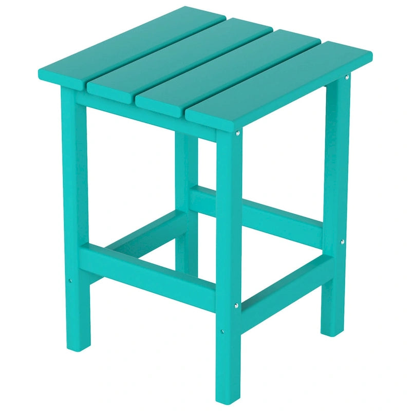 Polytrends Laguna Chaise longue inclinable en polyéthylène haute densité pour extérieur, terrasse et piscine, toutes saisons, avec table d'appoint (ensemble 2 pièces)