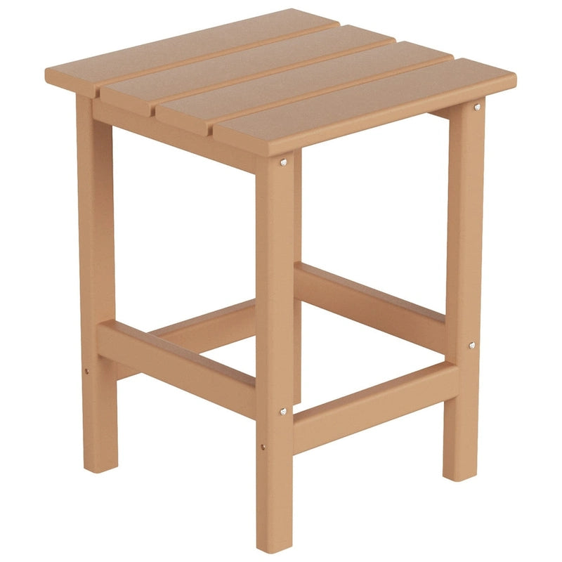 Polytrends Laguna Chaise longue inclinable en polyéthylène haute densité pour extérieur, terrasse et piscine, toutes saisons, avec table d'appoint (ensemble 2 pièces)