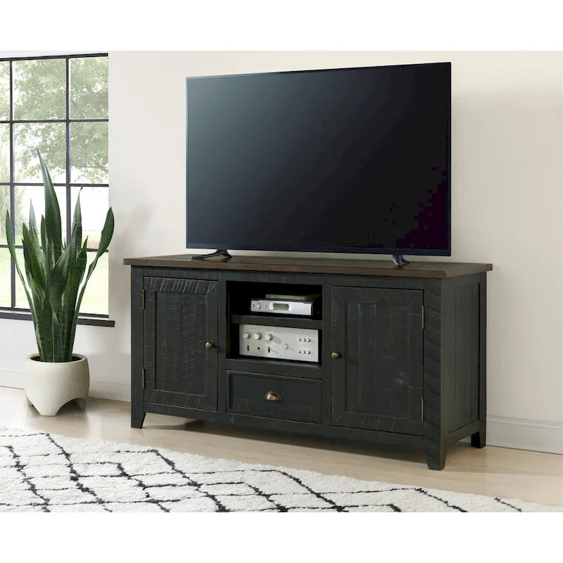 Meuble TV The Gray Barn Downington en bois massif de 60 po