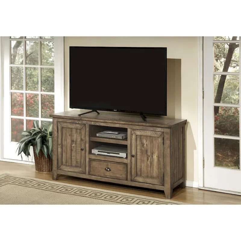 Meuble TV The Gray Barn Downington en bois massif de 60 po