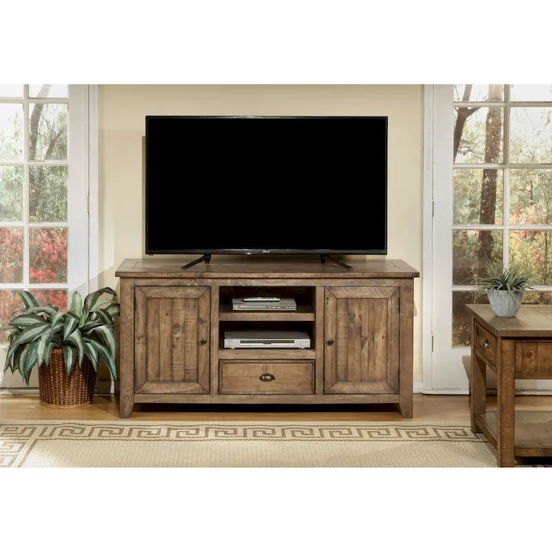 Meuble TV The Gray Barn Downington en bois massif de 60 po