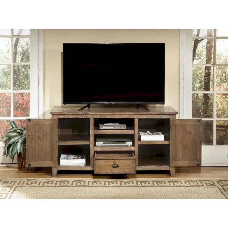 Meuble TV The Gray Barn Downington en bois massif de 60 po