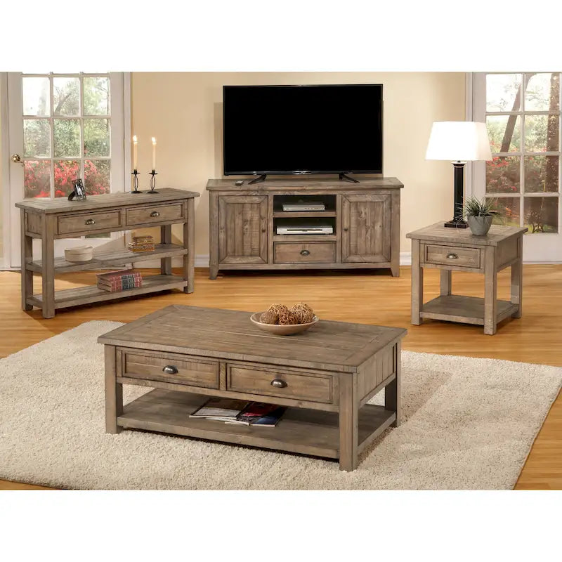 Meuble TV The Gray Barn Downington en bois massif de 60 po