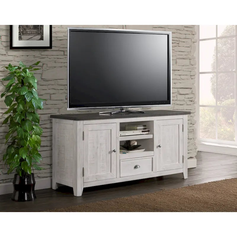 Meuble TV The Gray Barn Downington en bois massif de 60 po