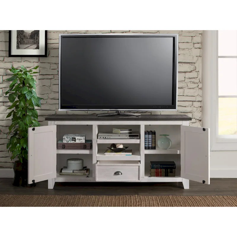Meuble TV The Gray Barn Downington en bois massif de 60 po