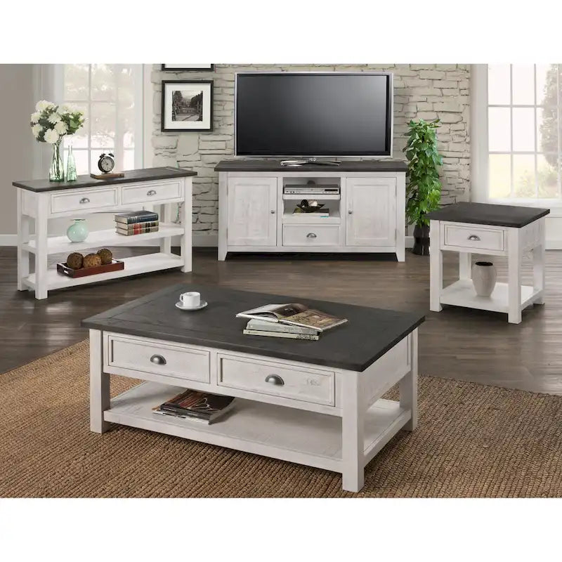 Meuble TV The Gray Barn Downington en bois massif de 60 po