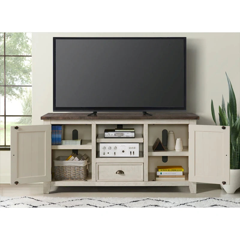 Meuble TV The Gray Barn Downington en bois massif de 60 po