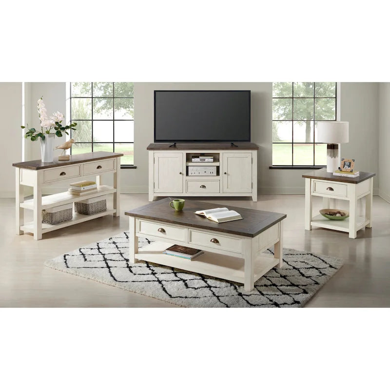 Meuble TV The Gray Barn Downington en bois massif de 60 po