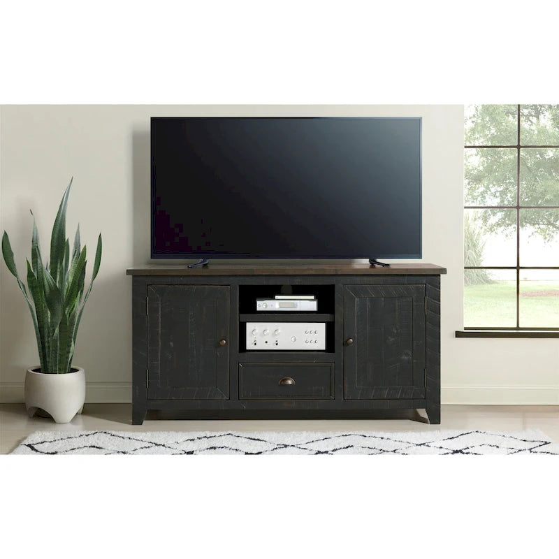 Meuble TV The Gray Barn Downington en bois massif de 60 po