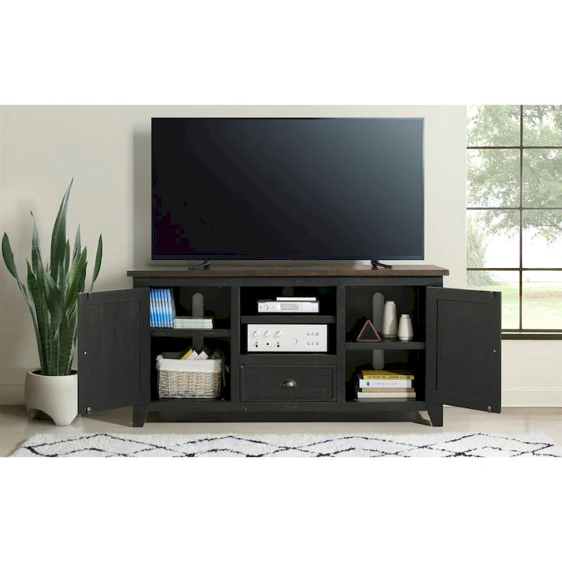 Meuble TV The Gray Barn Downington en bois massif de 60 po