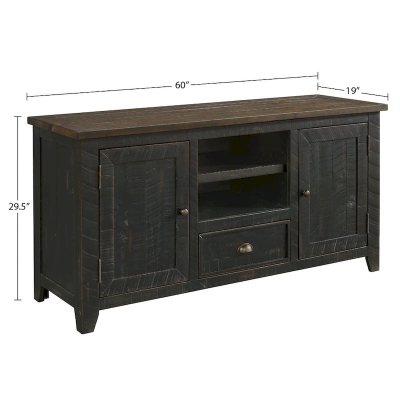 Meuble TV The Gray Barn Downington en bois massif de 60 po