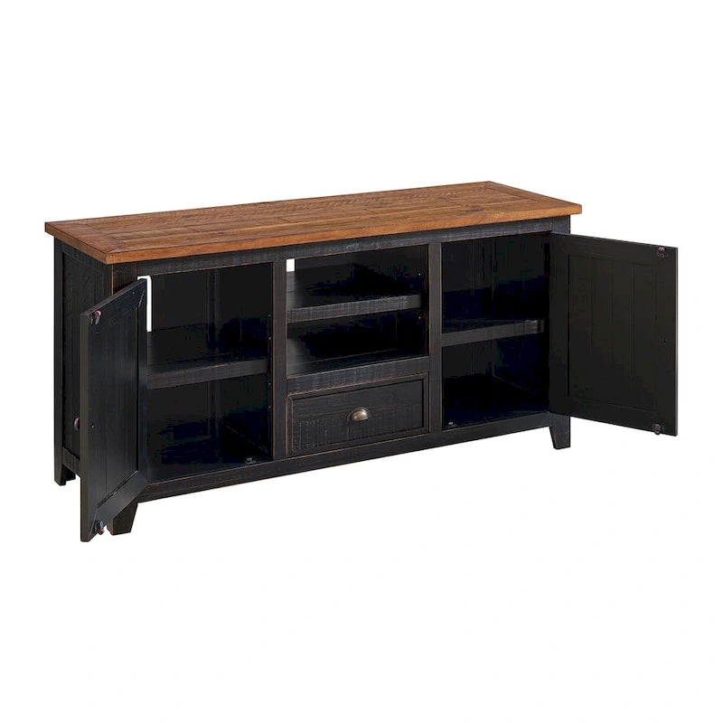 Meuble TV The Gray Barn Downington en bois massif de 60 po