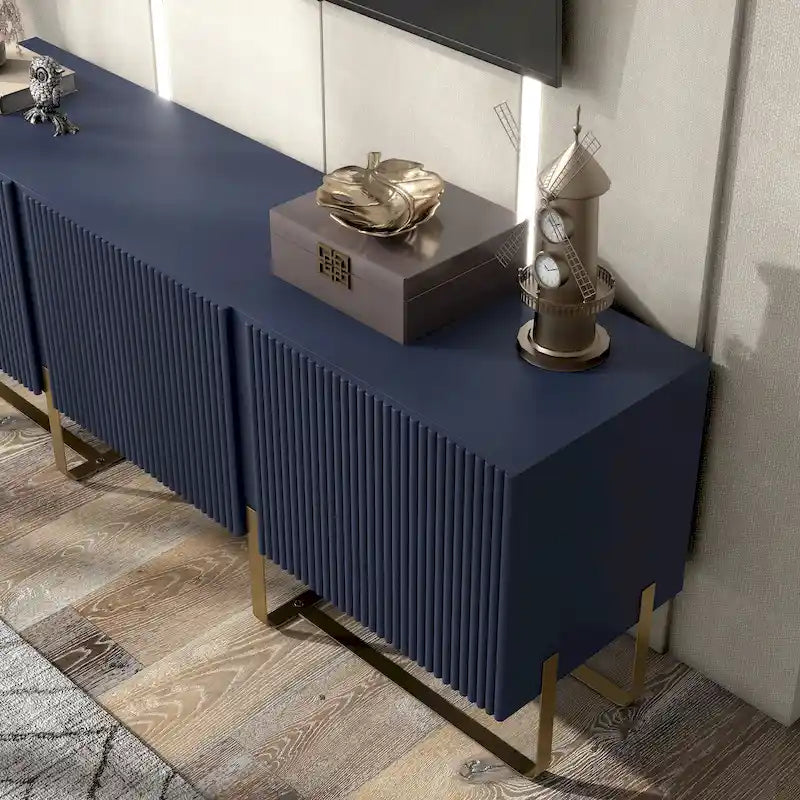 Meuble TV de rangement à 3 portes DH BASIC Modern 60 pouces par Denhour